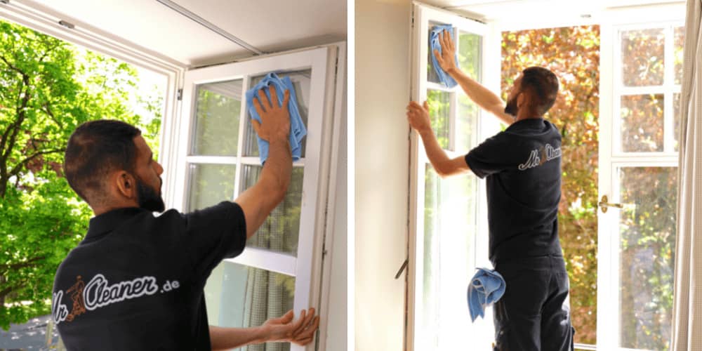 Einsatz unseres Teams bei der Fensterreinigung in Weinheim